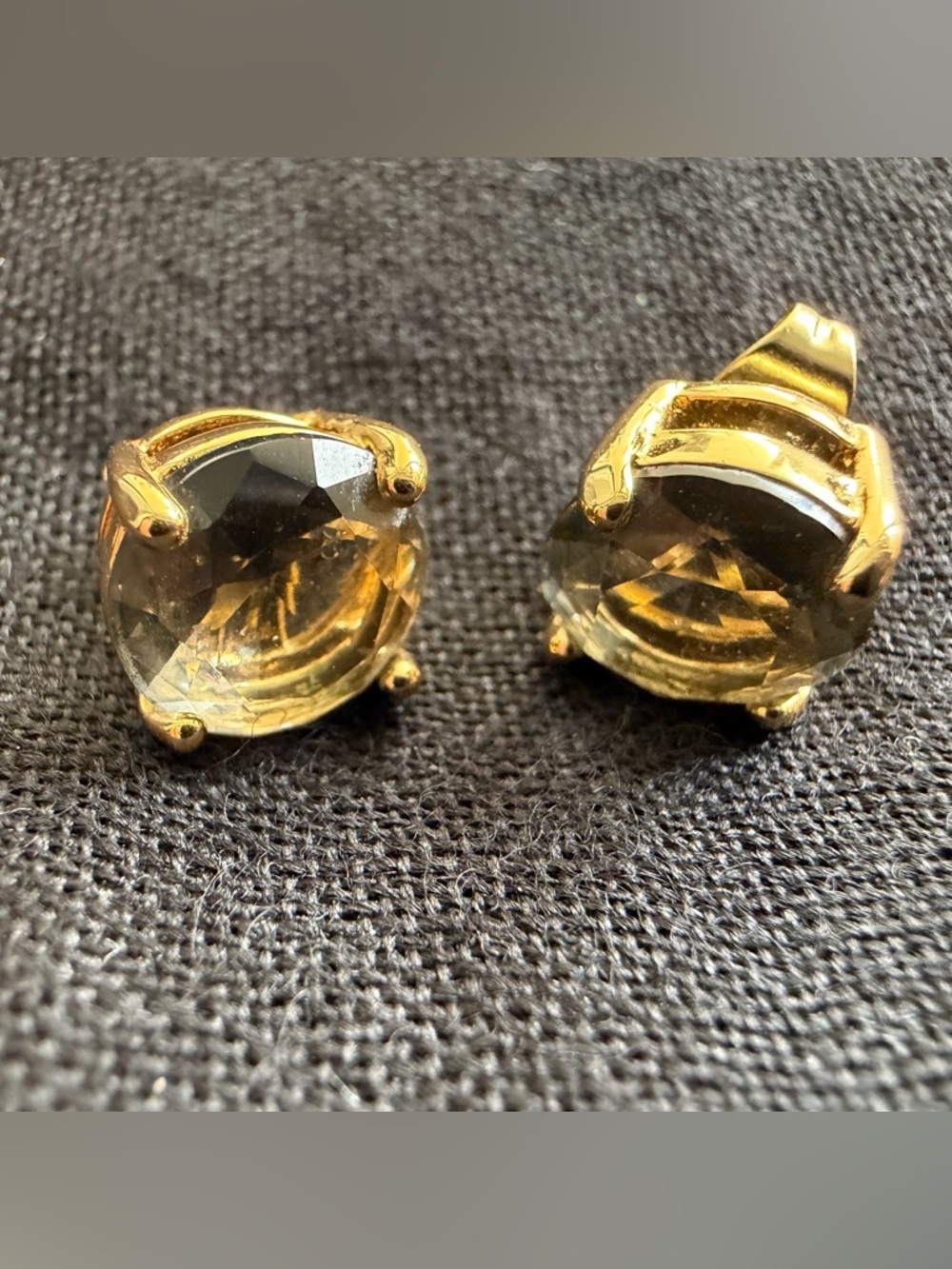 Kate Spade Gold-Tone Smoky Crystal Stud Earrings